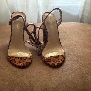 Liliana Brown Tan Slingback Heels